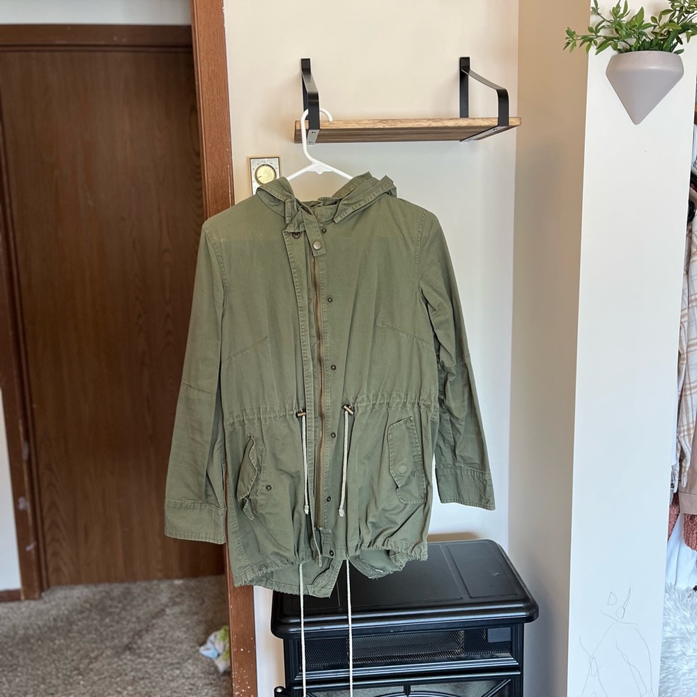 Olive Green Hooded Jacket
